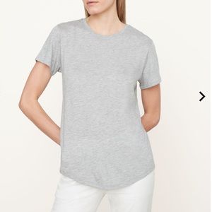 VINCE Pima Shirttail Crew Neck T-Shirt in Heather Gray. Women’s Medium
